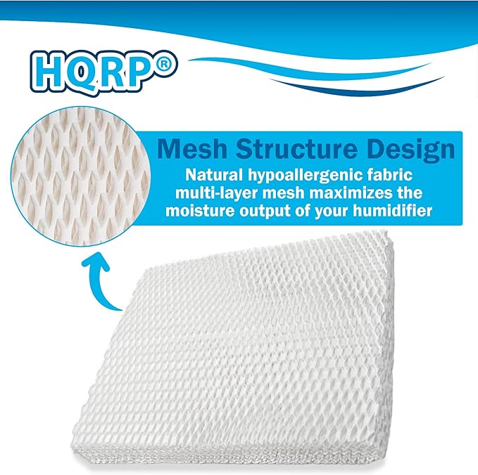 HQRP 2-Pack Wick Filter compatible with Vornado EVAP40 Vortex, EVAP3 Vortex, EVAP1, Model 30, Model 50, EV3, EV5 Humidifiers, MD1-0002 / MD1-0001 Filter Replacement - AquaVibe