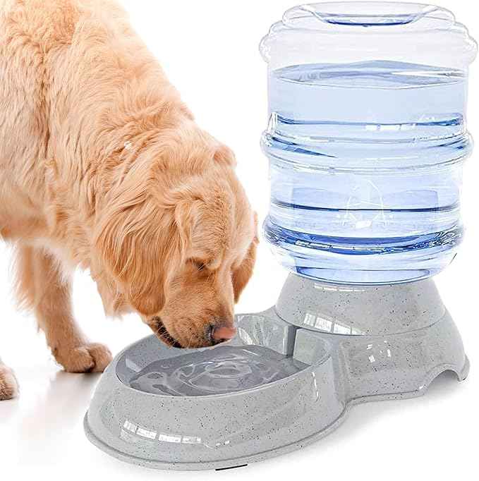 Dog Water Bowl Dispenser,3 Gallon/ 11L Pet Water Dispenser Station for Large Dogs and Cats,Gravity Automatic Feeder,Large Size Dog Drinking Fountain