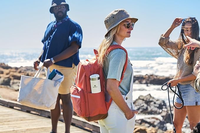 Stanley AeroLight Transit Bottle 20 oz | Locking Drink Through Lid | Leak Resistant Water Bottle or Coffee Travel Mug | Lightweight Insulated Stainless Steel | BPA-Free | Cream Glimmer