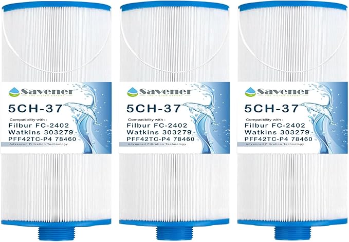 Hot Tub Filter Cartridges, FC-2402 Spa Filter Compatible with Watkins 303279, 78460, Pleatco PFF42TC-P4, Unicel 5CH-37, SD-01322, Hot Tub Filters, 1 1/2