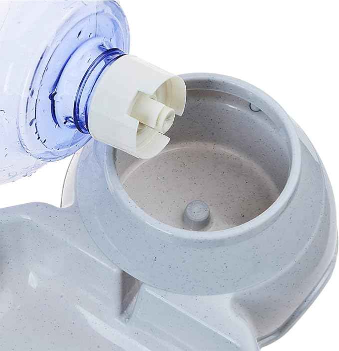 Pet Water Dispenser Station - 1 Gal Replenish Pet Waterer for Dog Cat Animal Automatic Gravity Water Drinking Fountain Bottle Bowl Dish Stand