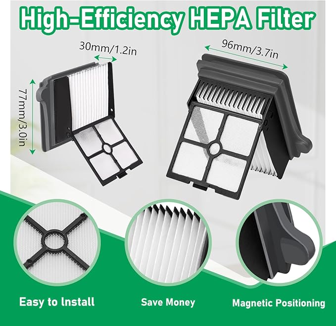 Only iFLOOR 5 Breeze Roller Brush Replacement and Vacuum Filter Kit Compatible with Tineco iFloor 5 Breeze Wet Dry Vacuum Replacement Parts,3 Roller Brushes,3 HEPA Filters,1 Cleaner Brush - AquaVibe