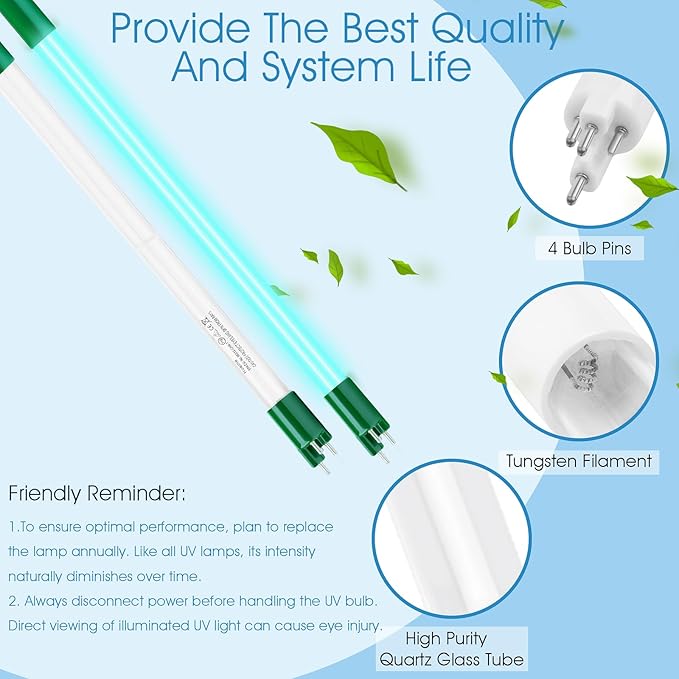 38W UV Bulb Compatible with VIQUA S810RL for S8Q-PA and SSM-37 System, High Output Lamp for Water Purification Annual Replacement UV Light (1 Pack)