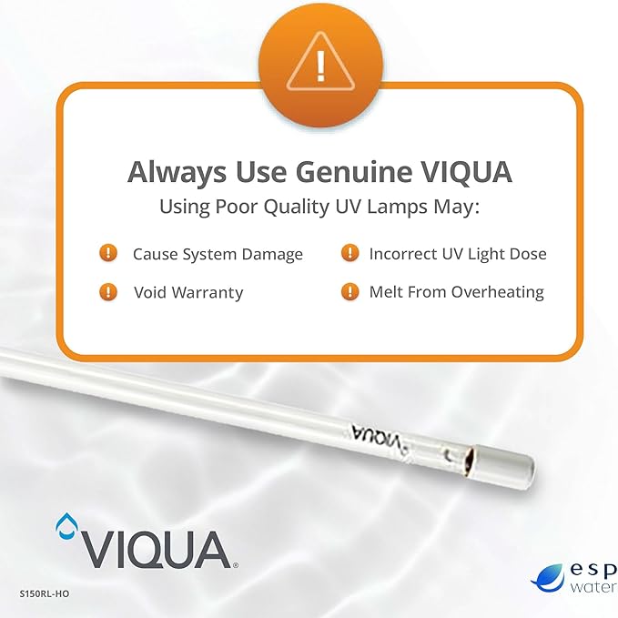 Viqua S150RL-HO UV Lamp Replacement – High-Output 254 nm Bulb for VH150, SPV-2.5 and SP150-HO Systems – 12-Month Replacement, Genuine OEM with 1-Year Warranty
