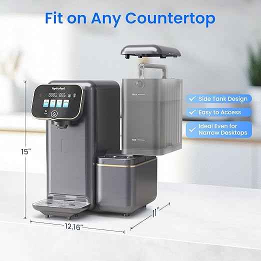 C100 Reverse Osmosis Water Filter Countertop with Cooling, No Installation Required, Great Taste & Pure Quality, Fast Filtration, Eliminates Bottled Water Costs