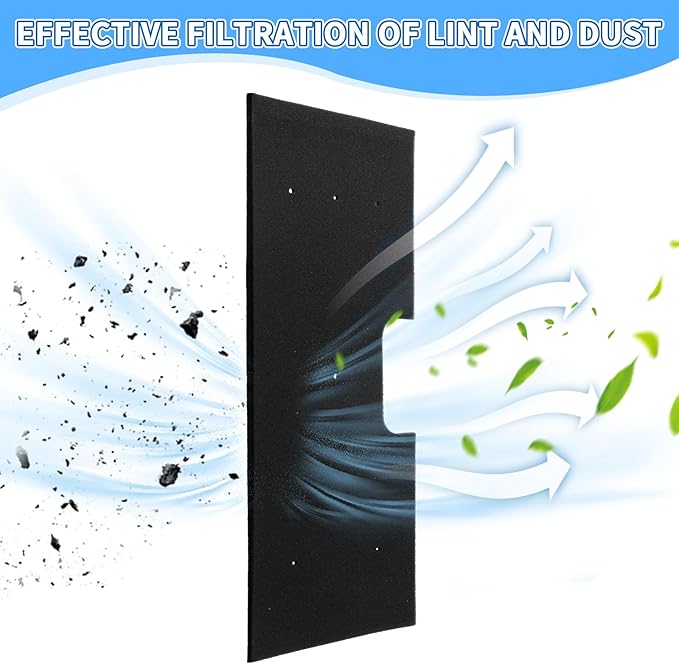 4-Pack WH01X35719 Lint Filter Replacement for GE Profile Washer Dryer Combo, for Models: PFQ97HSPVDS, Hand Washable and Reusable