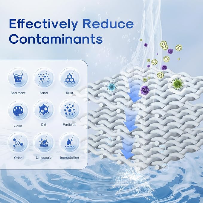 ICEPURE 5 Micron 10”*4.5'' Whole House Sediment String Wound Water Filter Replacement filter for 84637, WPX5BB97P, PC10, 355214-45, 355215-45, WP10BB97P, WP5BB97P, 3PACK