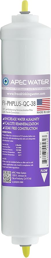 APEC Water Systems 10" High Purity PH+ Calcium Carbonate Alkaline Filters (3/8 Inch)