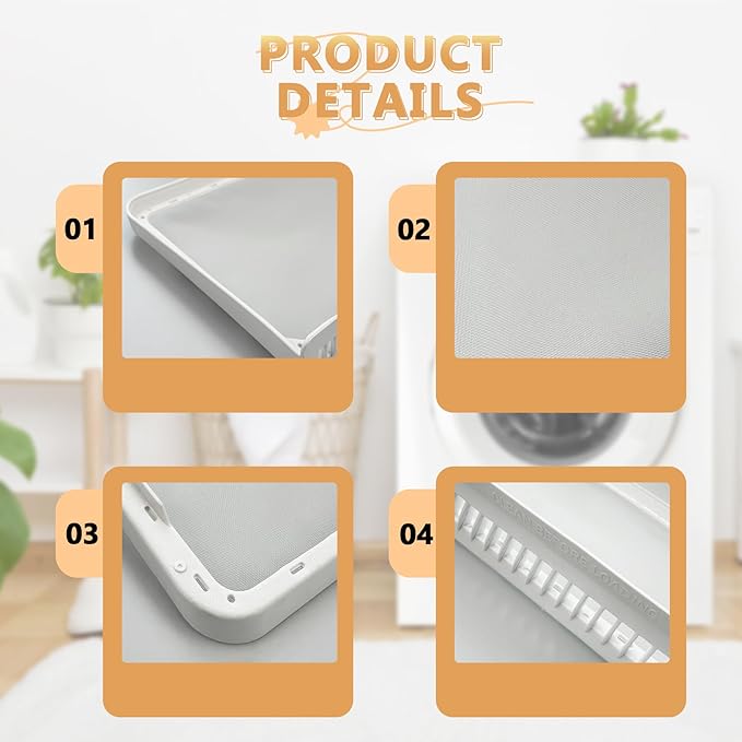 33001808 Dryer Lint Filter Screen Replaces WP33001808 PS2035632 AH203563, Compatible with Whirlpool Maytag Dryer Fits MDE9206AYW MDE5500AYW MDG5500AWW Dryer Parts Lint Trap