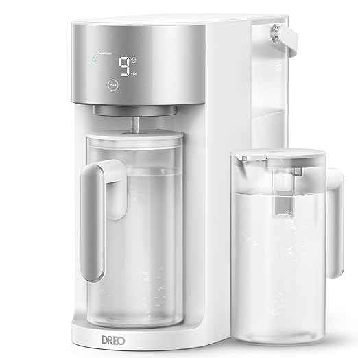 DREO Reverse Osmosis Water Filter Countertop, RO Filtration System, 3:1 Pure to Drain, TDS & Filter Life & 2 Autofill Pitchers, Install-Free, Self-Cleaning Water Purifier, RO Water Filter 113 5L