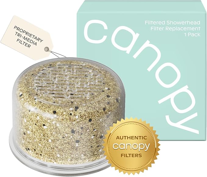 Canopy Authentic Showerhead Filter Replacement - 1 Pack - Compatible with All Canopy Shower Heads - 90 Day Use