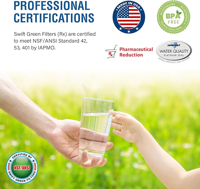Swift Green Filters (6 Pack) SGF-BO90 Replacement for 101443,BORPLFTR10, 644845, 9000, EFF-6025A Refrigerators Water Filters (Pack of 6) MADE IN USA, White