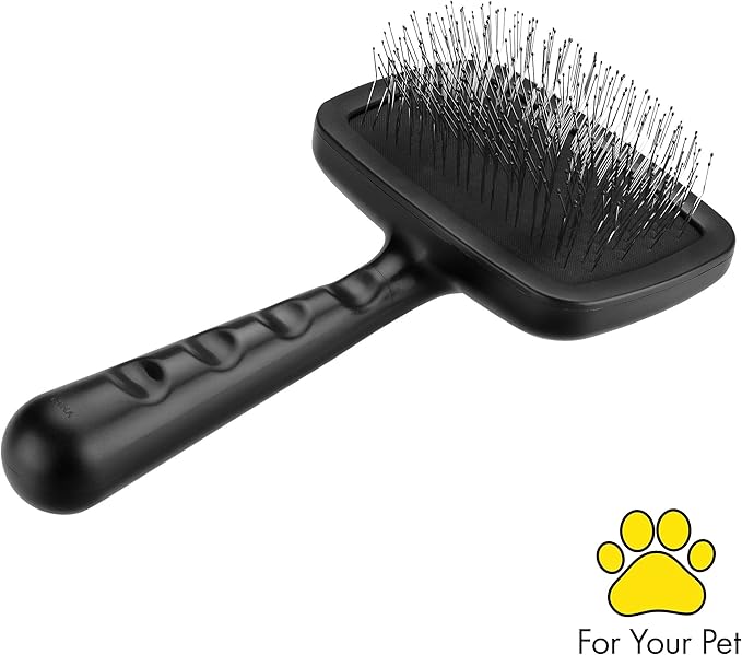 Tweezerman Dog and Cat Slicker Brush for Large Pets, Grooming Brush with Coated Bristles to Prevent Scratching and Ergonomic Handle - AquaVibe
