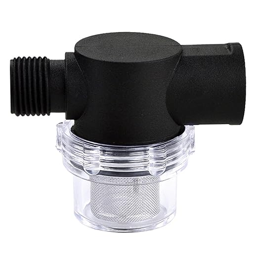 G1/2 50 Stainless Steel Mesh RV Inline Water Filter with Rubber Seal, Heavy‑Duty Sediment Filter for Boat, Yacht, Garden Hose & Camping Water Systems
