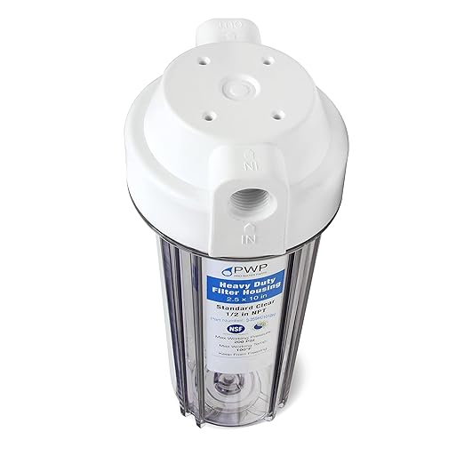RV Filter Housing Replacement with Bracket and Wrench for FRE-10-Housing 2.5X10 1/2" NPT Ports OEM