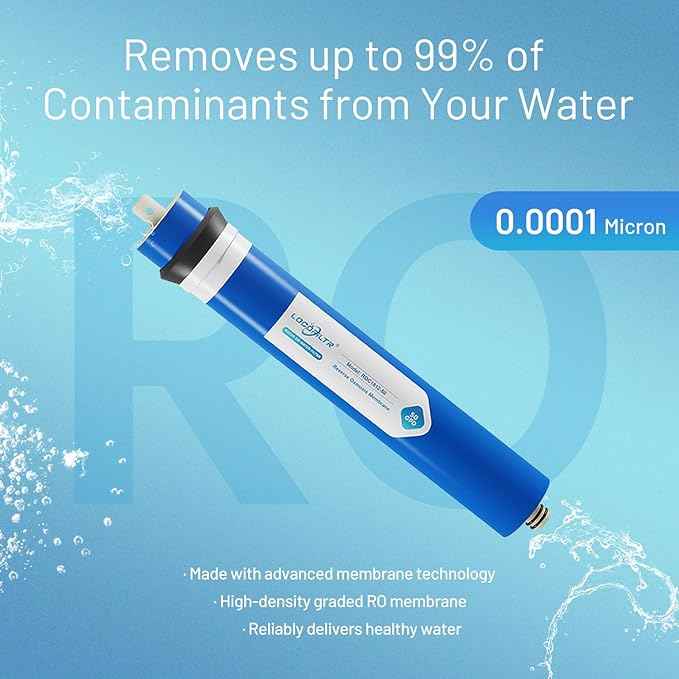 50 GPD RO Membrane Filter Replacement, Universal 11.75" x 1.75" Reverse Osmosis Membrane Element for Residential Undersink RO Drinking Water Filtration System (50 GPD)