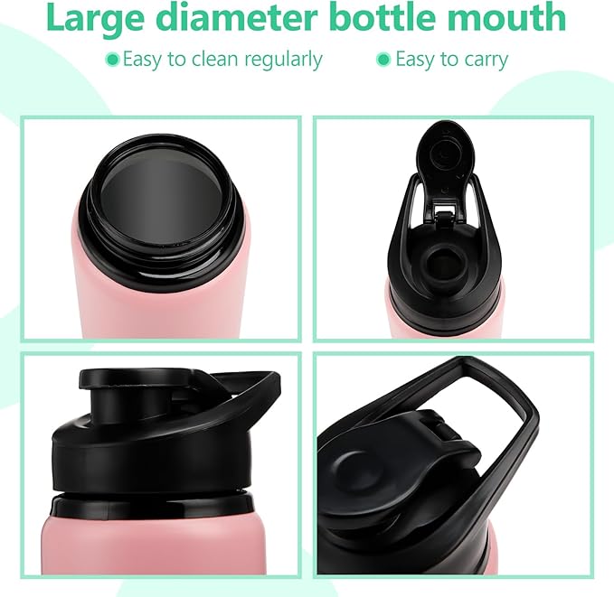 Domensi Aluminum Water Bottle Bulk Reusable Water Bottle, Lightweight Easy Carry Leakproof with Snap Lid Travel Bottles, for Gym Outdoor Sports Cycling Camping Fishing(17oz, 12 Pack)