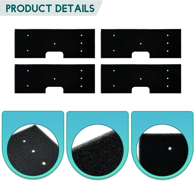 4PCS WH01X35719 Lint Filter Replacement for GE Profile Washer Dryer Combo, Dryer Lint Filter Replacement PFQ97HSPVDS - Hand Washable and Reusable - AquaVibe