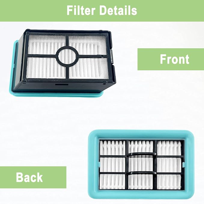 Crosswave Replacement Parts for Bissell Crosswave Hard Floor Expert Vacuum 3831 HF2 3845 3847 3848 Vacuum Cleaner, 2 Brush Rolls,4 Filters,Compare to Part B0555 1637755 1632973 - AquaVibe