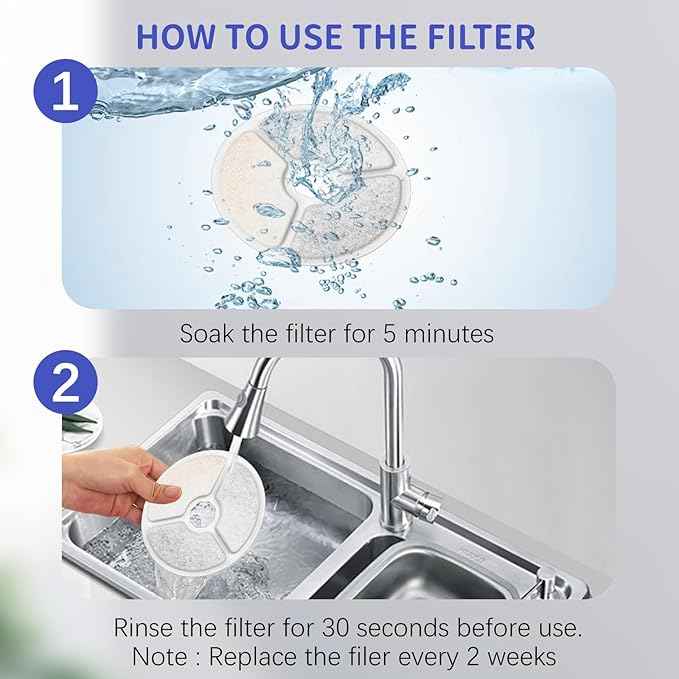 8 Pack Cat Fountain Filters,Pet Water Fountain Replacement Filters for 84oz/2.5L Cat Water Fountain