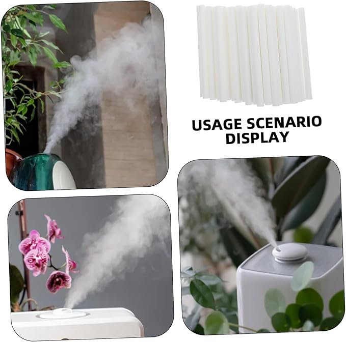 50pcs Cotton Humidifier Filter Sticks Oil Diffuser for Bedside Use High Absorption Essential Oil Diffuser Accessories Dual Protection for Optimal Air Quality - AquaVibe