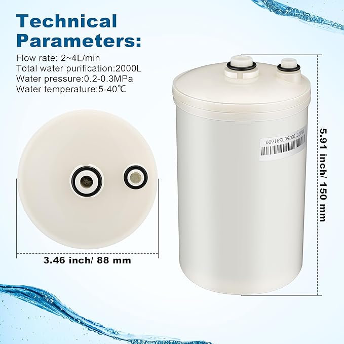 Qualirey Filter Replacement Compatible with HG-N Type Water Ionizer, Compatible with Enagic Kangen LeveLuk SD501, JrIV, KANGEN 8, Lead Removal filter (Not Original Type Before 2010)