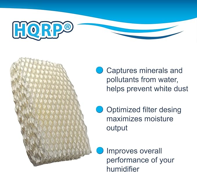 HQRP 4-Pack WF813 Humidifier Wick Filter for ProCare PCCM-832N PCCM-840 Cool Mist Humidifier, Replaces WF813 AC813 PCWF813 PCWF813-24 Parts