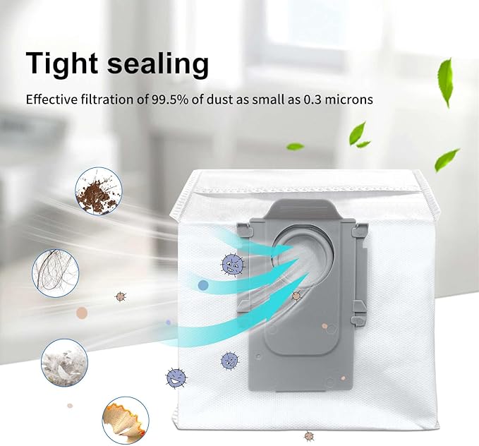21 PCS Accessories Kit Compatible with Roborock S8 Pro Ultra Robot Vacuum Cleaner,6 Side Brushes,4 HEPA Filters,4 Dust Bags,1 Cleaning Brush,2 Main Brushes,4 Mop Pads,2 Tools - AquaVibe