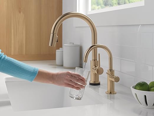 Delta Faucet Clarifi Under Sink Reverse Osmosis Water Filter System with Gold Beverage Dispenser Faucet