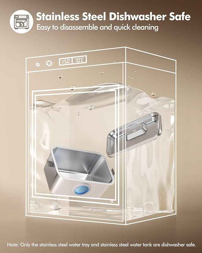Dog Water Fountain, 12L/406oz Stainless Steel Pet Water Fountain for Large Dogs Cats, Quiet Dog Fountain Water Bowl, Visual Water Level 4 Filtration, Wide Deeper Drinking Area for Multi-Pet Home