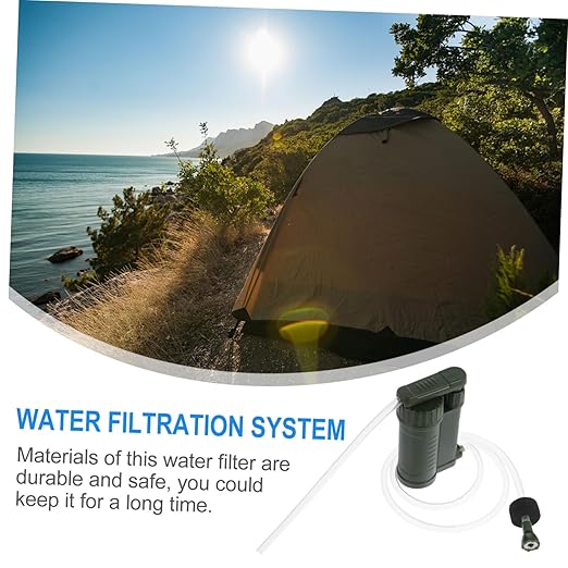 Kisangel 1pc Portable Filter Pump for Emergency for Camping Hiking and Outdoor Activities and Design