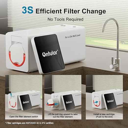 Ontulor Reverse Osmosis Water Filter, 6-in-1, S3OP-U2-RO-Filter
