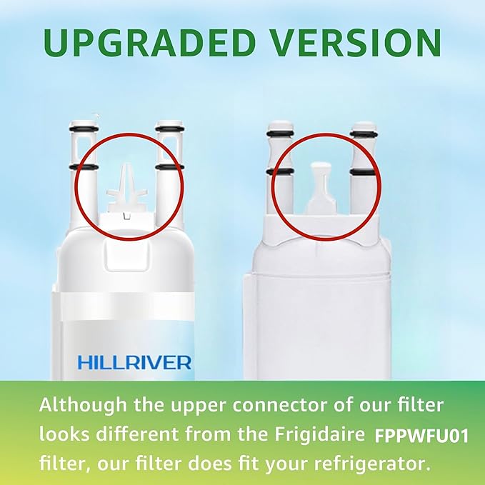 FPPWFU01 EPPWFU01 Water Filter Replacement, Compatible with EPPWFU01 PureAdvantage PWF-1, Frigidaire FPPWFU01 PurePour PWF-1 (3 Count) - Packaging May Vary