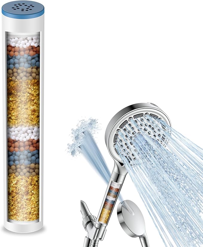 Shower Filter Replacement Cartridge for B56116 Series Handheld Shower Head, Water Softener Filters for Hard Water-Remove Chlorine and Harmful Substances (1-Pack)