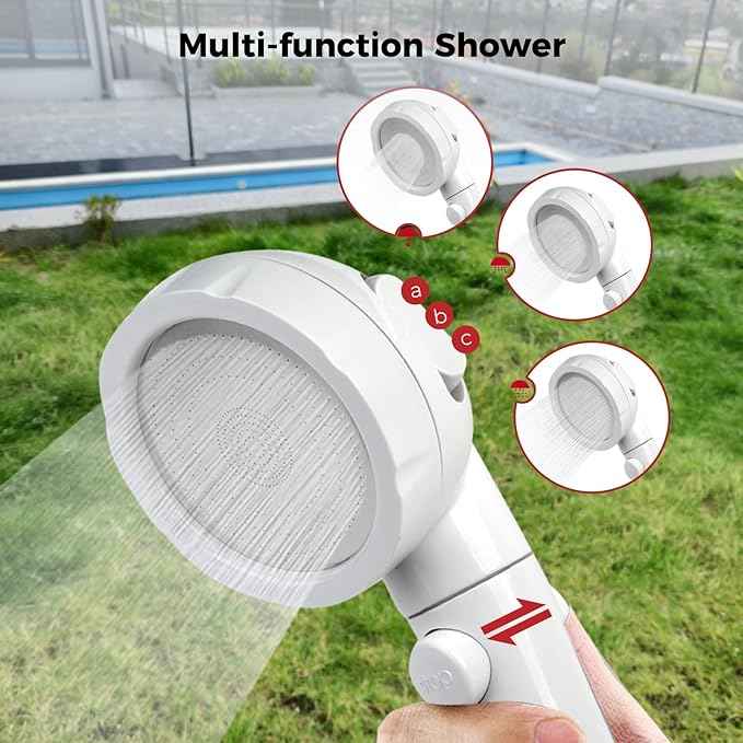 CAMPLUX Portable Propane Water Heater - 2.64GPM, 3.3GPM Pump & Pipe Strainer, 68,000 BTU for Camping & Off-Grid Cabins