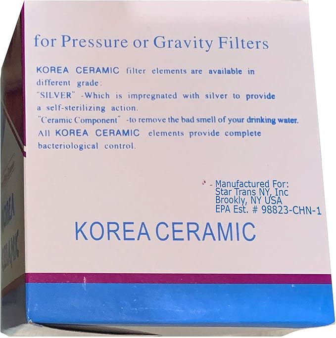 Replacement Ceramic Dome Water Filter 0.2 to 0.5 micron for Countertop & Water Coolers. First Stage of Filtration, Traps all Impurities