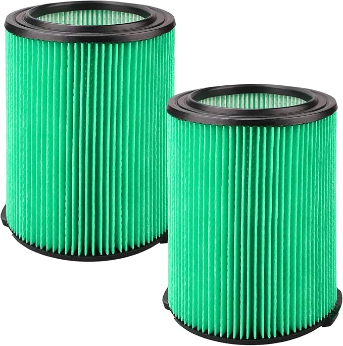 VF6000 Replacement Filter for Rigid, Compatible with 5-20 Gallon Wet/Dry Vacuums WD5500 WD0671 WD6425 WD7000 WD1280 WD1851 WD1680 WD1956 RV2400A 1400RV RV2600B, Fit for Husky 6-9 Gallon Vacs (2 Pack) - AquaVibe
