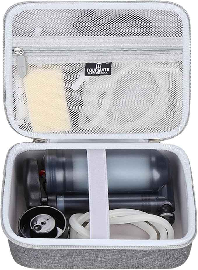 Hard Storage Case for Katadyn Hiker Pro Hand Pump Water Filter, Protective Carrying for Drinking Straw, Squeeze Pouch and Other Accessories（Only Box）