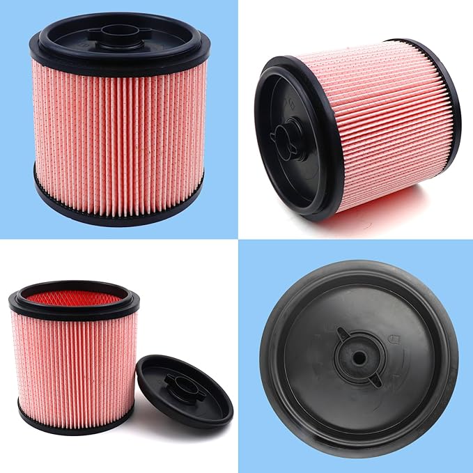 2 Pack HEPA Filter Compatible with Vacmaster Standard Cartridge Filter & Retainer 5 to 20 Gallon Wet/Dry Vacs, Compare to Part# VCFS & VCFF - AquaVibe
