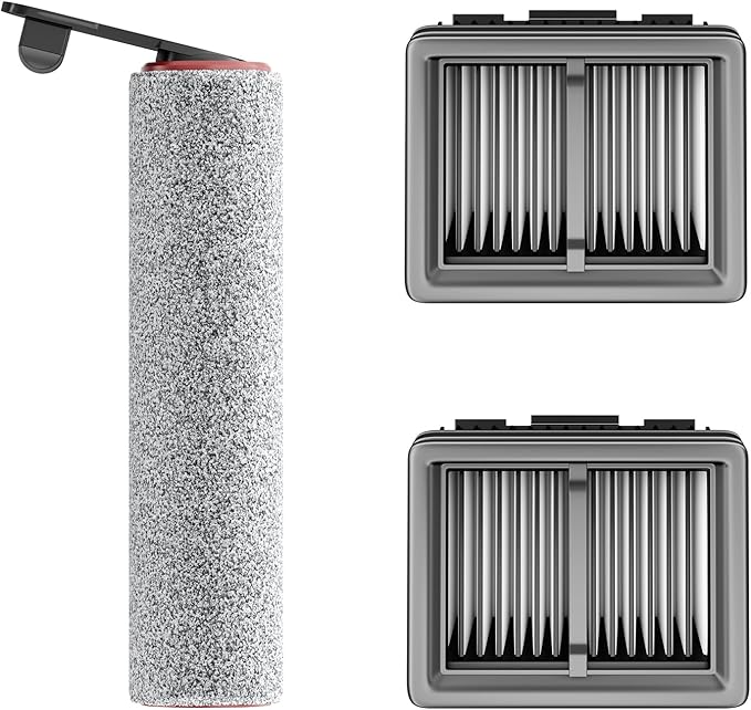 Replacement Vacuum Filters Roller Brushes Compatible with Dreame H12 Pro Wet Dry Vacuum Cleaner, Efficient Replacement Filters for Clean Floors (【H12Pro】 1 Brush 2 Filters) - AquaVibe