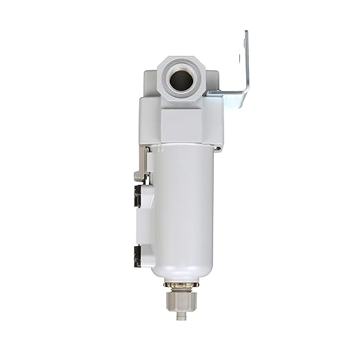 PneumaticPlus SAFM300-N03B-MEP Compressed Air Coalescing Filter, 0.1 Micron, 3/8" NPT - Metal Bowl, Manual Drain, Bracket - AquaVibe