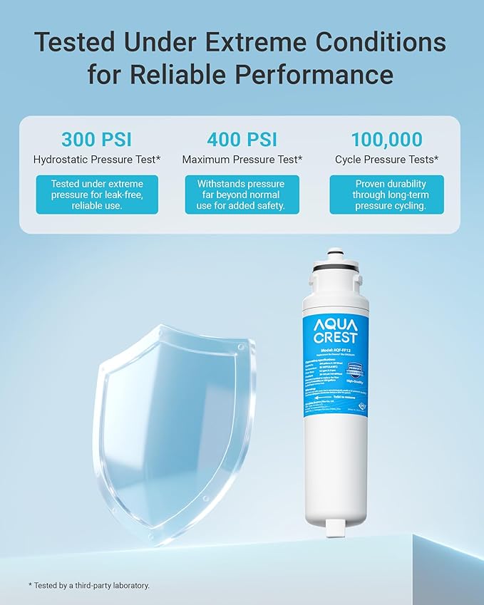 AQUACREST DW2042FR-09 Refrigerator Water Filter, Compatible with Daewoo DW2042FR, Kenmore 46-9130, DW2042FR-09, Aqua Crystal DW2042F-09