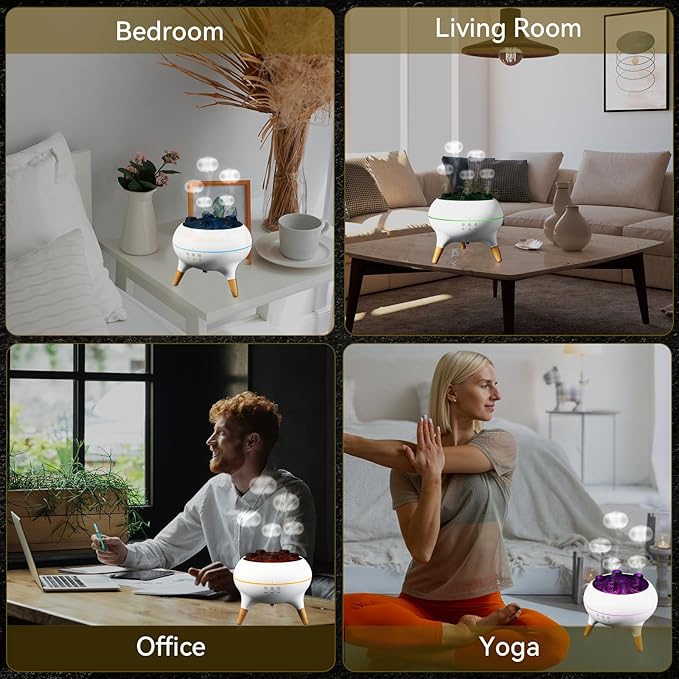 Essential Oil Diffuser 250ML, Jellyfish Mist Aromatherapy Humidifier with 7 Colors LED Lights Dynamic Sound Pickup Ultrasonic Aromatherapy Remote Control Auto-Off Timer for Bedroom Office Yoga Hotel