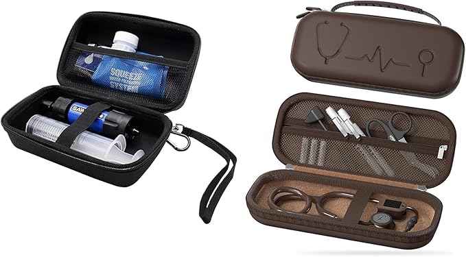 ProCase Water Filter Case for Sawyer Products Mini Water Filtration System Bundle with Stethoscope Carrying Case