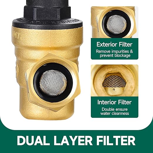 STMOUTUO RV Water Filter and RV Water Pressure Regulator
