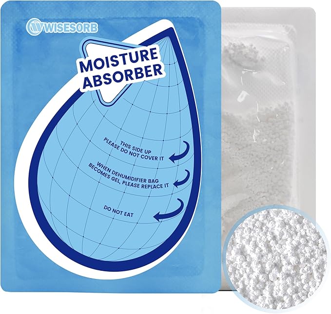 100 Gram 10 Packs Moisture Absorbers, Dehumidifier Bags for Bathrooms, Basements, Rvs, Humidity Packets for Closet