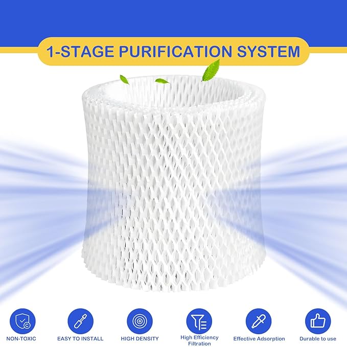Humidifier Wicking Replacement Filter Compatible with Canopy Bedside and Nursery Humidifier, Wood Pulp & Paper Filter, 4 Pack