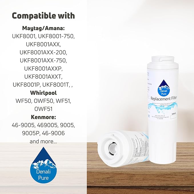 Replacement for for KitchenAid KBFS22EWMS Refrigerator Water Filter - Compatible with with KitchenAid 4396395 Fridge Water Filter Cartridge