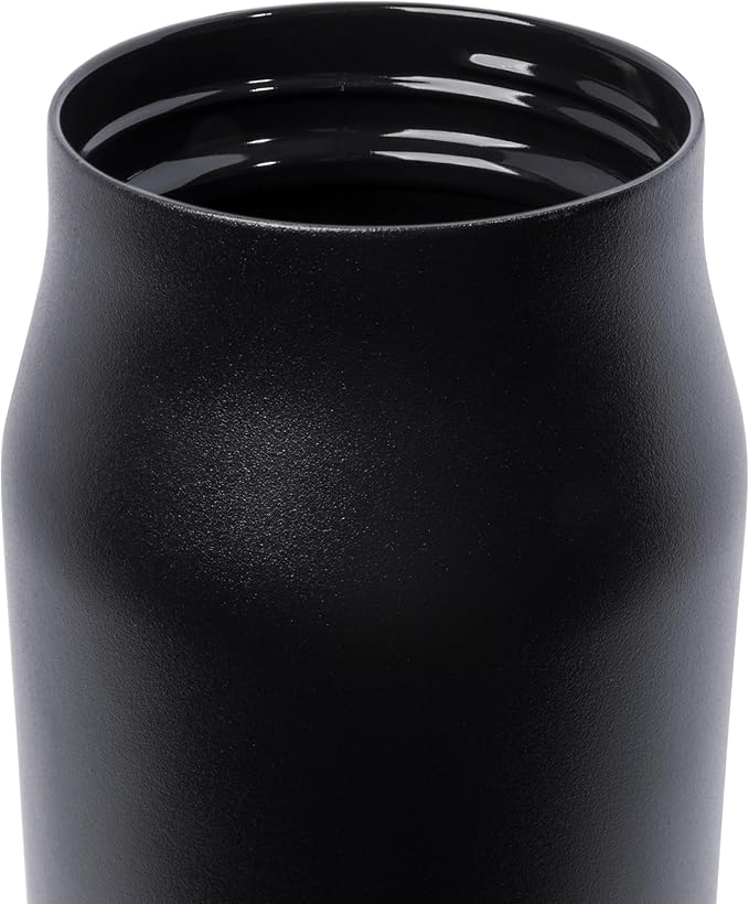 Simple Modern Water Bottle with Push Button Straw Lid | Ceramic-Lined Insulated Stainless Steel | Travel Water Bottles for Gym & Sports | Leak Proof | 34oz, Midnight Black