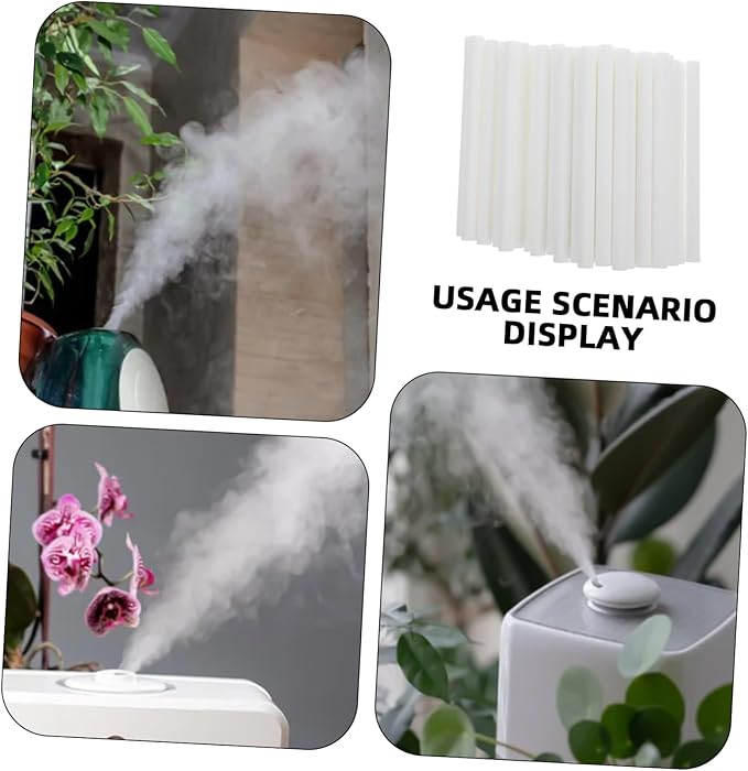 50pcs Cotton Filter Sticks for Humidifier and Diffuser 10x140mm Fragrant Volatile Wicks for Home and Car Replacement Humidifier Filters Easy to Use - AquaVibe